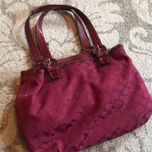 Authentic Burgundy Coach Purse